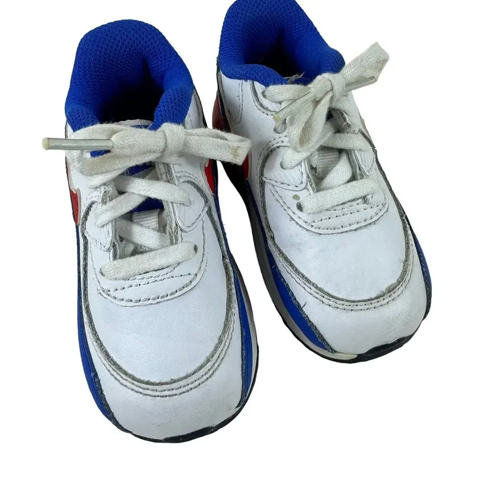 Nike White‎ Blue Red Air Max Tennis Shoes Toddler Size 6